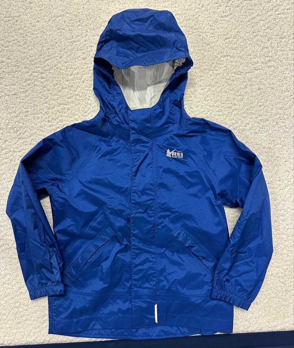 REI Boys Waterproof Hooded Rain Jacket Size 4T